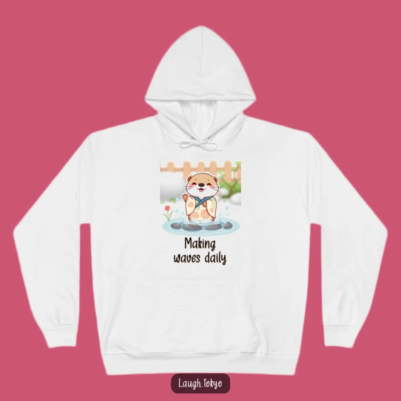 Funny Otter Kimono Hoodie: Cozy Festive Splash Sweatshirt, Great Humorous Gift
