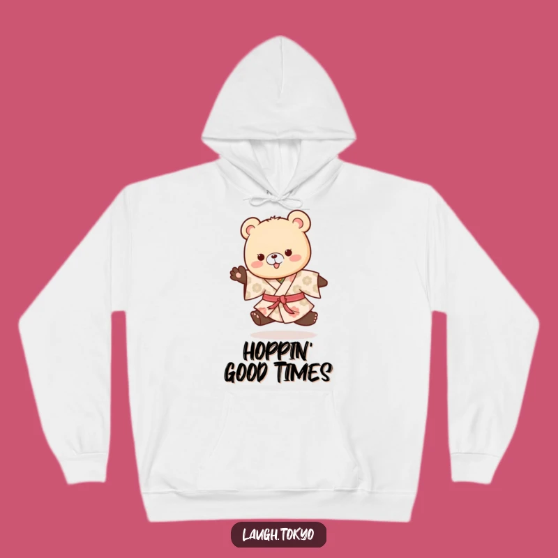 Funny Bear Cub Kimono Hoodie: Cozy Patterned Hop Sweatshirt, Great Humorous Gift