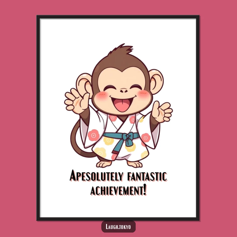 Free Printable Monkey Kimono Wall Art: Joyful & Funny Downloadable Decor