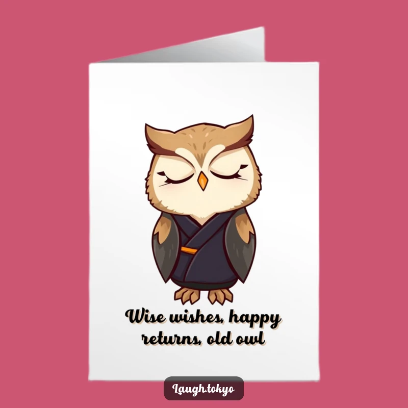 Free Printable Owl Kimono Birthday Card: Elegant & Funny Downloadable Gift
