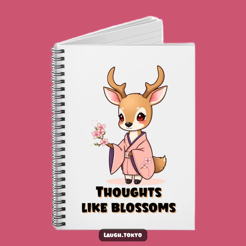 Funny Deer Kimono Notebook: Elegant Blossom Journal, Perfect Humorous Gift
