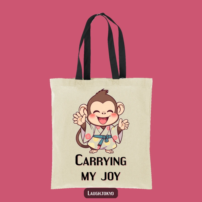 Funny Monkey Kimono Tote Bag: Joyful Carry-All & Fun Accessory